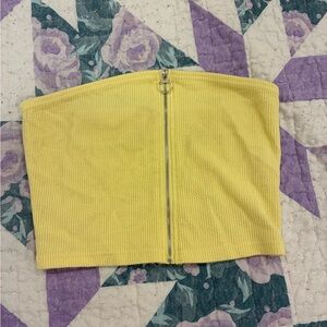Yellow Zippered Women's Skirt